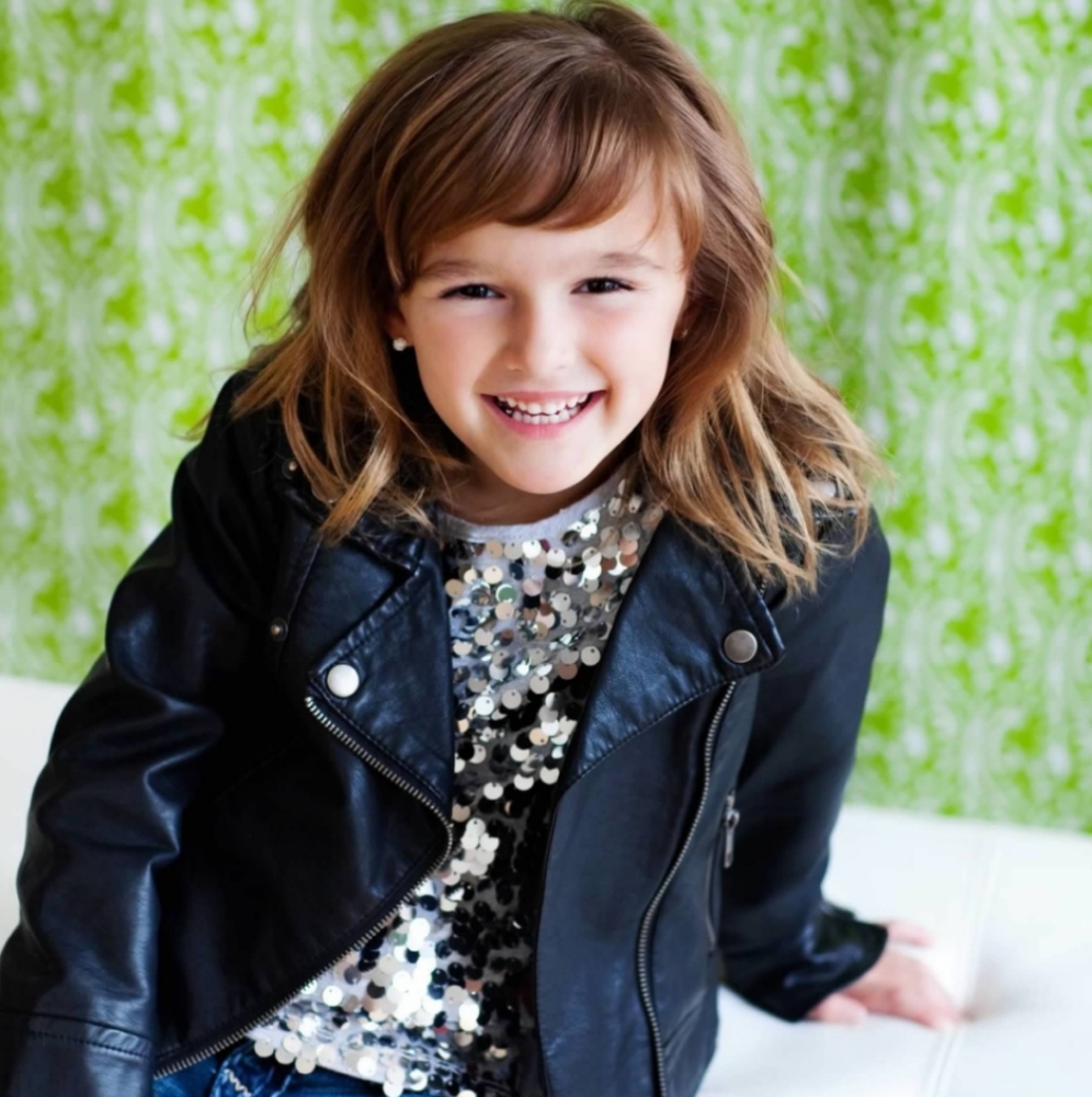Girls Faux Leather Jacket